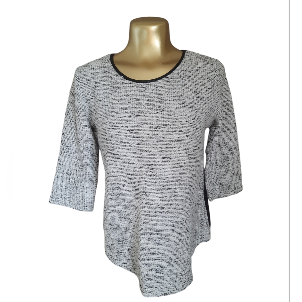 Twik S tweed shirt with leather colar‎
